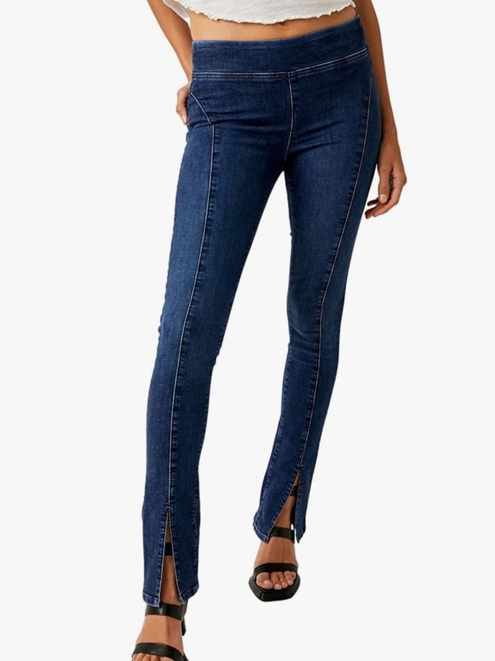 Free People Double Dutch Pull-On Slit Jeans
